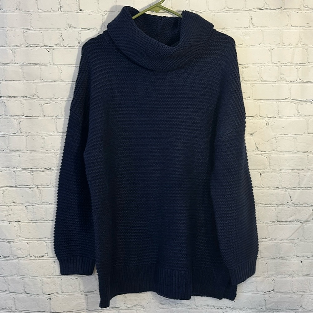 Amazon new navy oversized cowl neck sweater